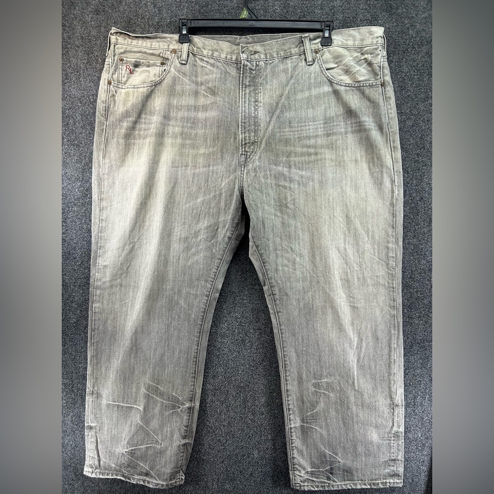 Vtg Polo Ralph Lauren Jeans Mens 50Bx30 Big (48x29) Hampton Straight Ash Grey